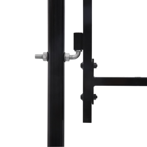 vidaXL Fence Gate Double Door with Spike Top Steel 9.8'x4.9' Black