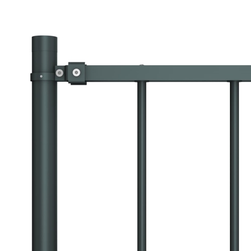vidaXL Fence Panel with Posts Powder-coated Steel 1.81x0.75 m Anthracite