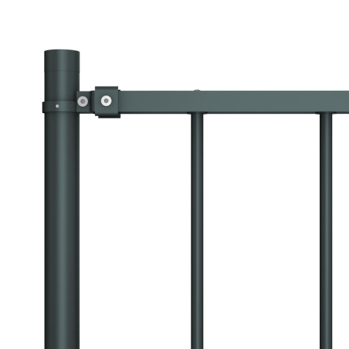 vidaXL Fence Panel with Posts Powder-coated Steel 1.81x1 m Anthracite