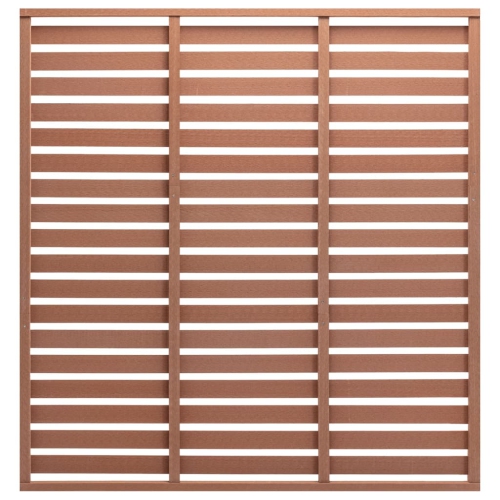 VIDAXL  Fence Panel Wpc 180X180 Cm In Brown