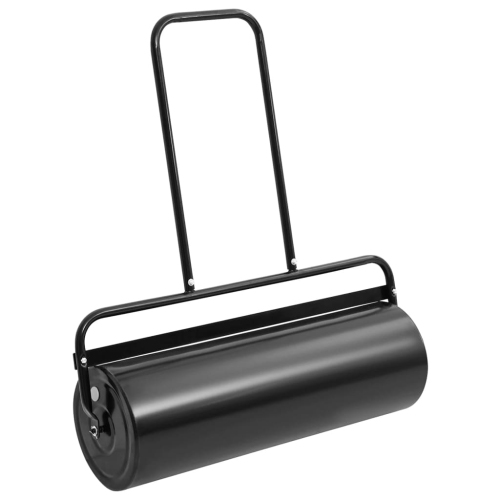 VIDAXL  Garden Lawn Roller With Handle Black 63 L Iron And Steel