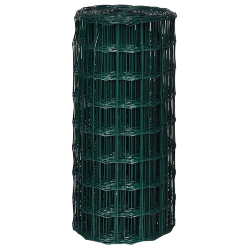 vidaXL Euro Fence Steel 10x0.8 m Green