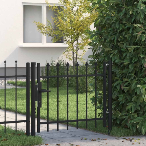 vidaXL Door Fence Gate with Spear Top 100x75 cm