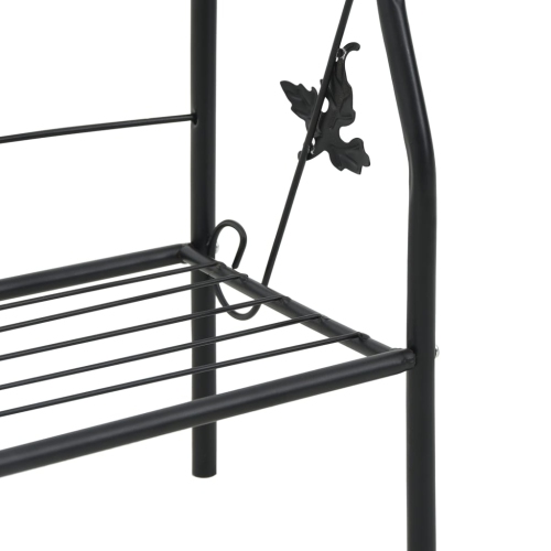 vidaXL 3-Layer Plant Rack Black 52x28x128 cm Iron