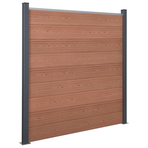 vidaXL Fence Panel Set Brown 180x186 cm WPC