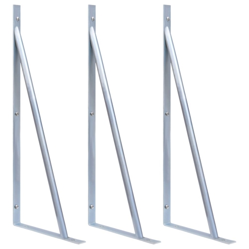 VIDAXL  Support Brackets for Fence Post 3 PCs Galvanised Steel