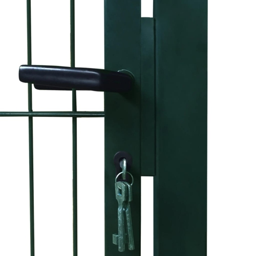 vidaXL 2D Fence Gate Green 41.7" x 66.9"