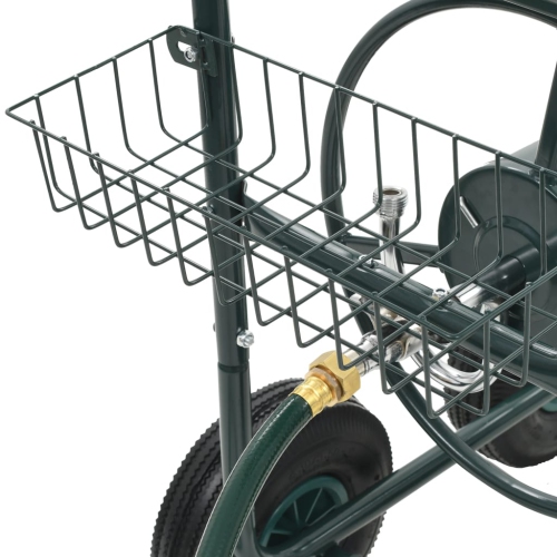 vidaXL Garden Hose Trolley with 1/2" Hose Connector 246ft Steel