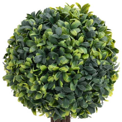 vidaXL Artificial Boxwood Plants 2 pcs with Pots Ball Shaped Green 56 cm