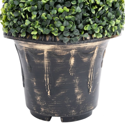 vidaXL Artificial Boxwood Spiral Plant with Pot Green 59 cm