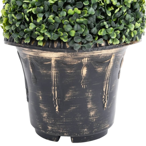 vidaXL Artificial Boxwood Spiral Plant with Pot Green 89 cm