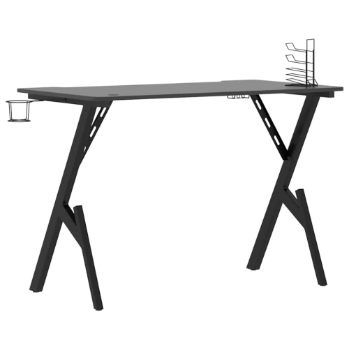 vidaXL 43 Inch Gaming Desk with Y-Shaped Legs, Ergonomic Computer Desk, Sturdy PC Desk for Gamers