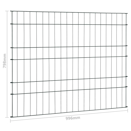 vidaXL Garden Fence Set 99.6x79.8 cm Green