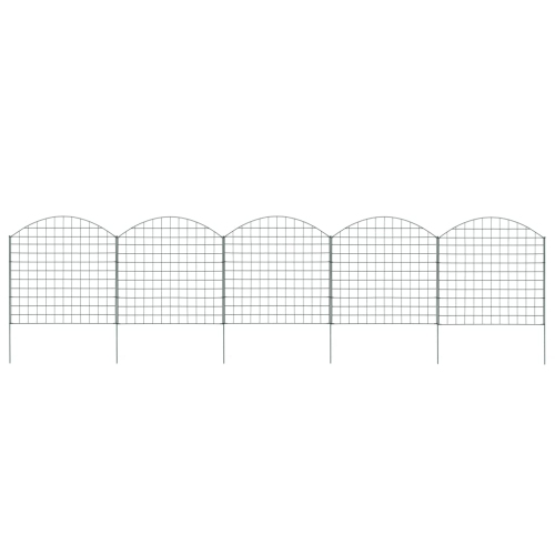 vidaXL Arched Garden Fence Set 77.5x78.5 cm Green