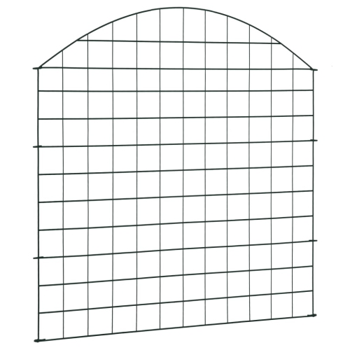 vidaXL Arched Garden Fence Set 77.5x78.5 cm Green