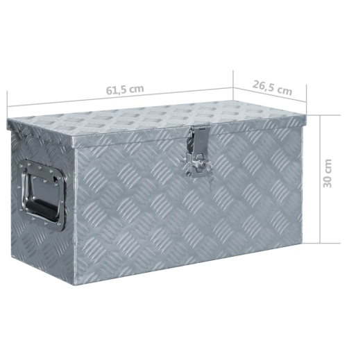 vidaXL Aluminum Box 21.2"x10.4"x11.8" Silver