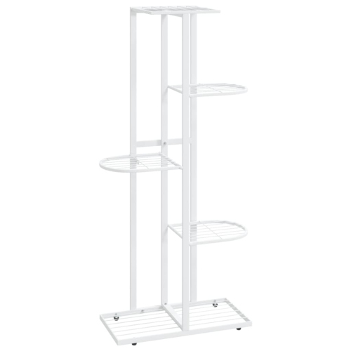 VIDAXL  5-Floor Flower Stand 43X22X98 Cm Metal In White