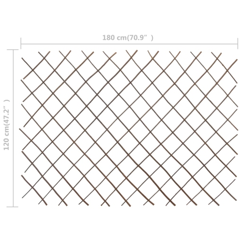 vidaXL Willow Trellis Fences 5 pcs 180x120 cm