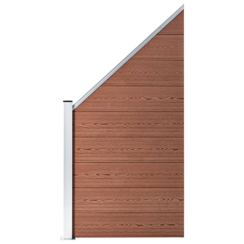 VIDAXL  Fence Panel Wpc 95X(105-180) Cm Brown