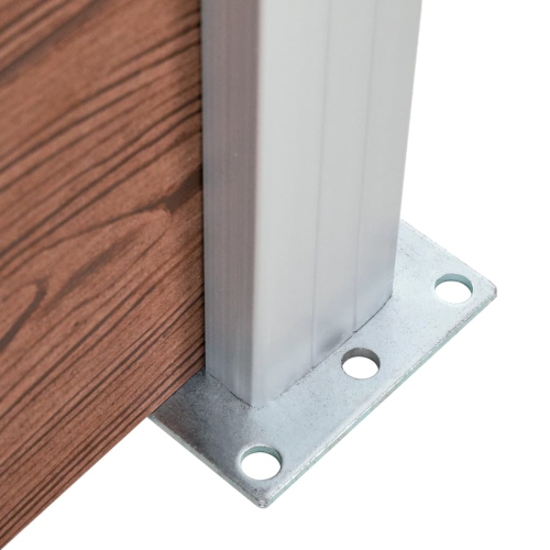 vidaXL Fence Panel WPC 95x(105-180) cm Brown