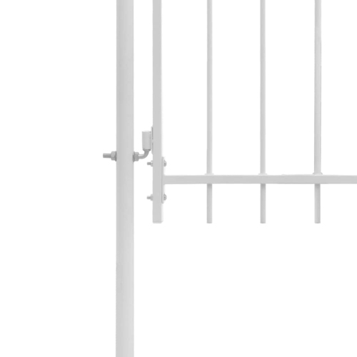 vidaXL Garden Gate Steel 1x2 m White