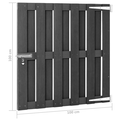 vidaXL Garden Gate WPC 100x100 cm Grey