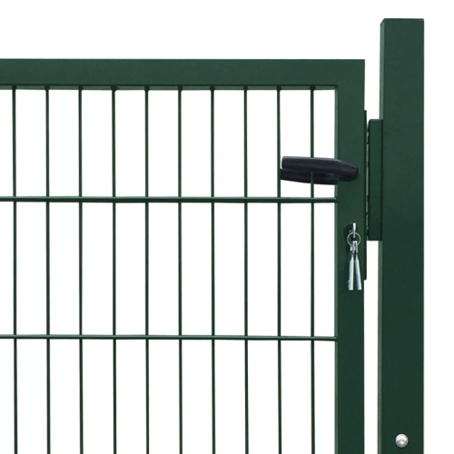 vidaXL 2D Fence Gate Green 41.7" x 51.2"