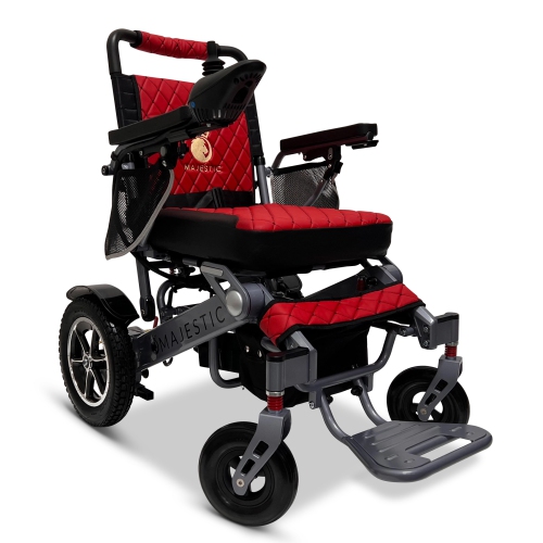 MAJESTIC IQ-7000 AF Luxury Electric Wheelchair | Auto-Folding, Remote Control, Lightweight, Airline Approved | Up to 21 KM Range, Durable | Silver