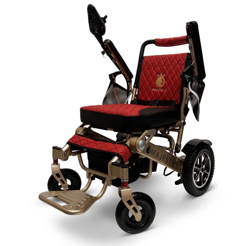 MAJESTIC IQ-7000 AF Luxury Electric Wheelchair | Auto-Folding, Remote Control, Lightweight, Airline Approved | Up to 21 KM Range, Durable | Bronze