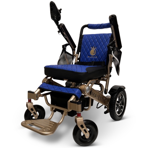 MAJESTIC IQ-7000 AF Luxury Electric Wheelchair | Auto-Folding, Remote Control, Lightweight, Airline Approved | Up to 21 KM Range, Durable | Bronze
