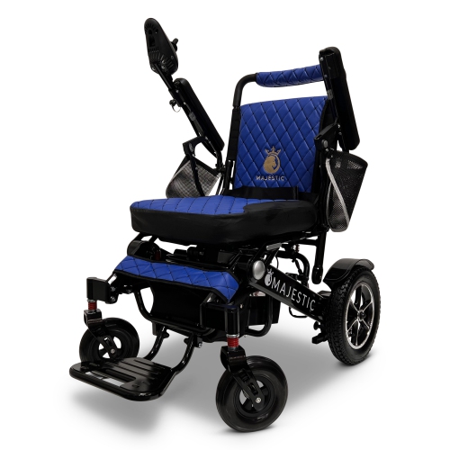MAJESTIC IQ-7000 AF Luxury Electric Wheelchair | Auto-Folding, Remote Control, Lightweight, Airline Approved | Up to 21 KM Range, Durable | Black