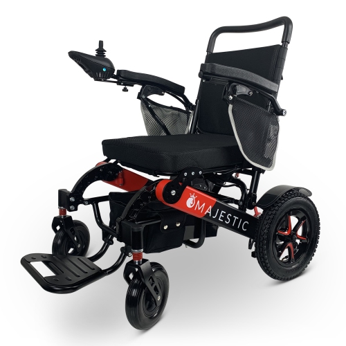 MAJESTIC – Fauteuil roulant électrique de luxe IQ-7000 AF | se pliant automatiquement, télécommande, léger, homologué Airline | jusqu’à la gamme 21&n