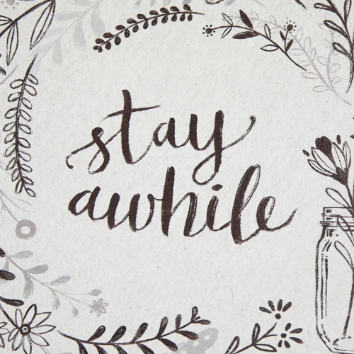 Affiche murale avec cadre « Stay atandis », motif floral – 11,75 po