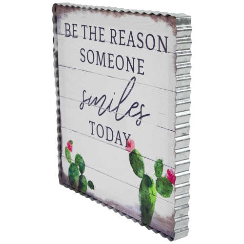 Be the Reason Someone Smiles Today Framed Canvas Wall Art - 12"