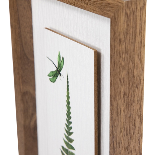 Fern Leaf with Dragonfly Framed Wall Art - 15.75"