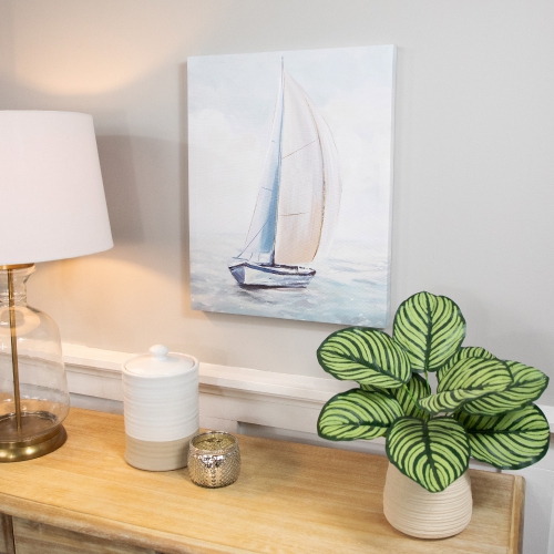Watercolor Sailboat Canvas Wall Art - 19.5" x 15.75"