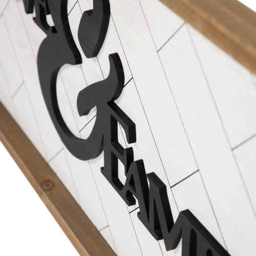 Love and Family Wooden Framed Wall Art - 19.5"