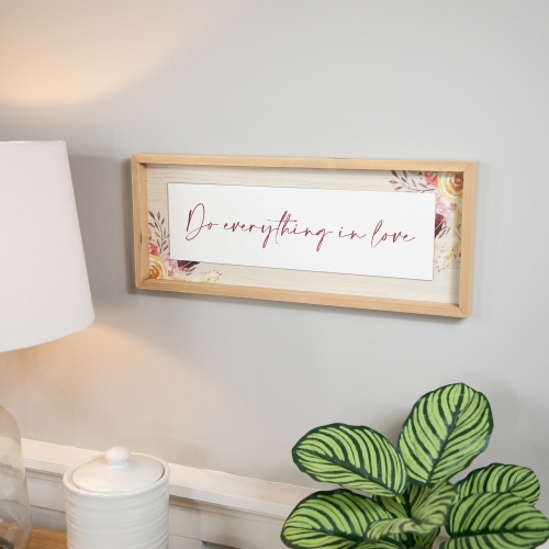 Do Everything In Love Wooden Wall Sign - 19.75"