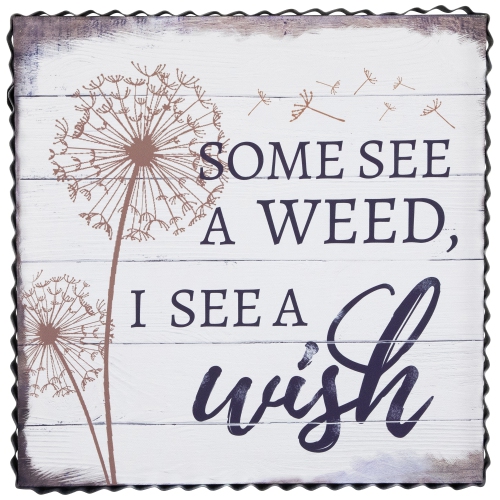 NORTHLIGHT  Some See A Weed Dandelion Framed Canvas Wall Art - 12""