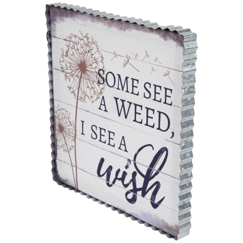 Some See A Weed Dandelion Framed Canvas Wall Art - 12"