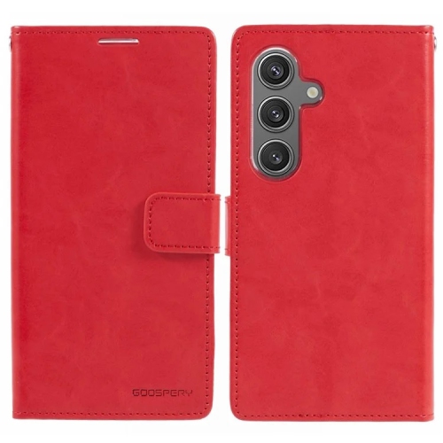TopSave – Étui portefeuille folio en cuir avec pince magnétique et fente pour carte BLUEMOON pour Samsung Galaxy A15 6,5 po, rouge
