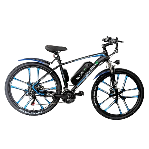 SWAR-E  Electric Bike 27.5" (350W Motor, 36V 13Ah Lithium Battery, Mag Wheel, 32 Km/h Speed), Blue-Black