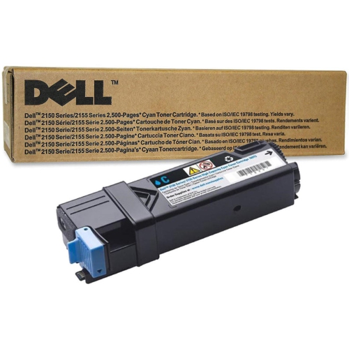 ** 365 DAYS WARRANTY **/ Dell 331-0716 |769T5| THKJ8 | CT201520. Cyan High-Yield Original Toner Cartridge. For: Dell 2150, Dell 2155cdn. By AZX-DEALS