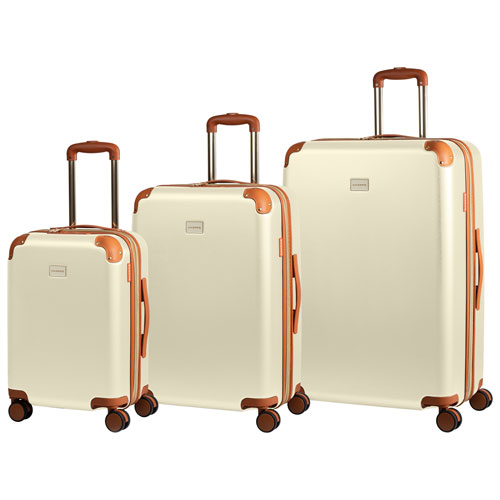 Champs Freedom Collection 3-Piece Hard Side Expandable Luggage Set - Ivory