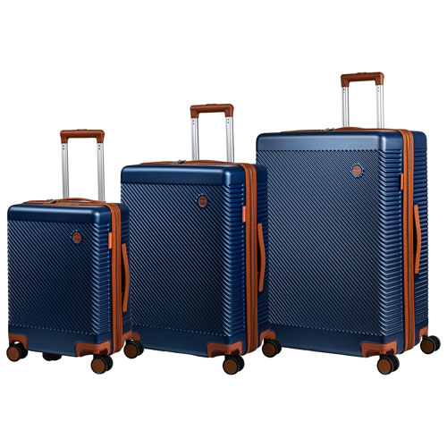 Champs Dream Collection 3 Piece Hard Side Expandable Luggage Set Navy Best Buy Canada