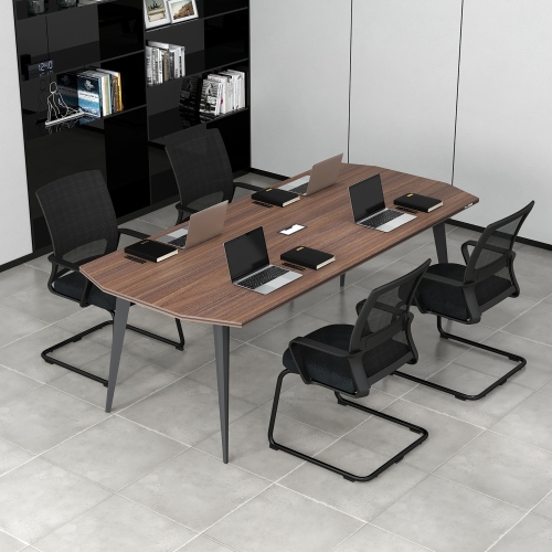 Gymax Office Guest Chair Set of 6 Conference Reception Chair w/ Lumbar Support & Sled Base