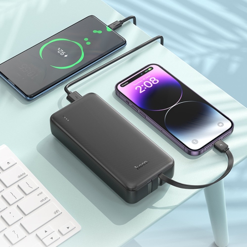 20000 mAh External Battery Charger Portable Power Bank with USB-C Lightning Cables for iPhone Samsung iPad Tablets