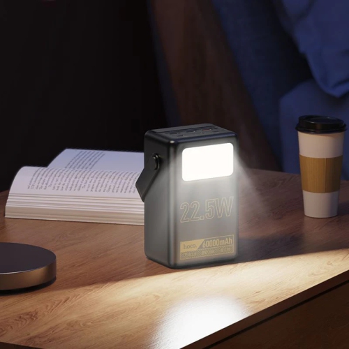 60000 mAh 65W LED Strong Flashlight External Battery Charger Portable Power Bank for iPhone Samsung iPad Tablets