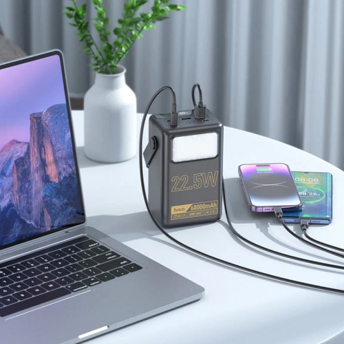 60000 mAh 65W LED Strong Flashlight External Battery Charger Portable Power Bank for iPhone Samsung iPad Tablets