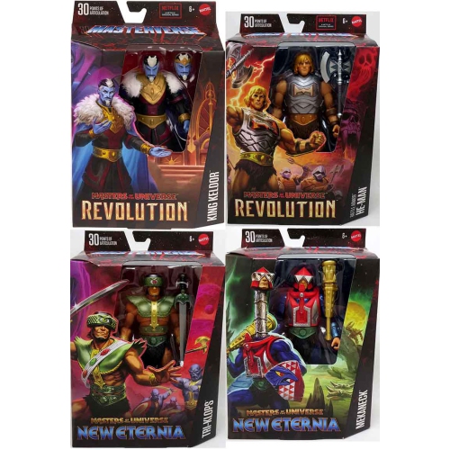 MOTU  Masters Of The Universe 6 Inch Action Figure Masterverse Wave 12 - Set Of 4 (Keldor - He-Man - Tri-Klops - Mekanek)